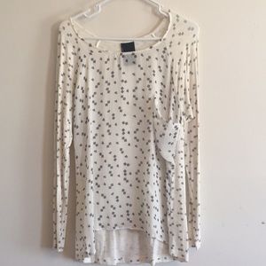 Dual panel long sleeve tee